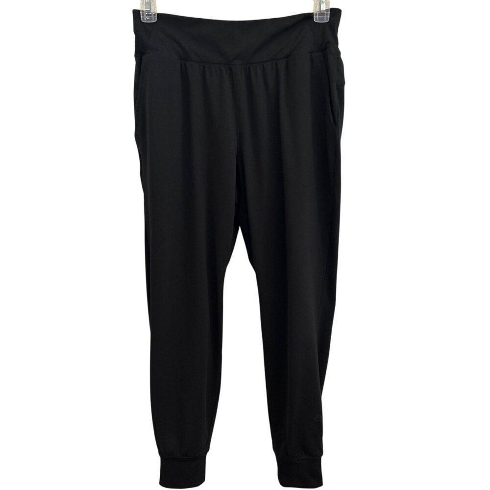 L.L.Bean Womens Black Stretch Jogger Pants Soft Athletic Lounge Comfort S